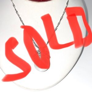 18K White Necklace / Pearl Pendant